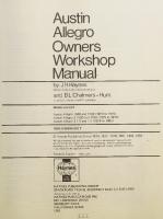 Haynes Austin Allegro Owners Workshop Manual
 0856969427, 9780856969423