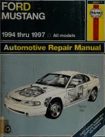 Haynes Ford Mustang Automotive Repair Manual
 1563922436, 9781563922435