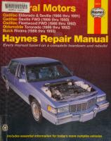 Haynes General Motors: Cadillac Eldorado, Seville, Deville Automotive Repair Manual
 1563923475, 9781563923470