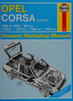 Haynes Opel Corsa 1983 to 1993 Owners Workshop Manual
 185960160X, 9781859601600