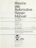 Haynes Porsche 914 Owners Workshop Manual [239]
 0856962392, 9780856962394