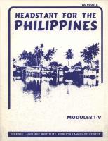 Headstart for the Philippines : modules I-V. [1st ed., Feb. 1985.]