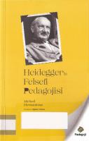 Heidegger'in Felsefi Pedogojisi [1 ed.]
 9786056612749