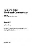 Homer’s Iliad: Book XIX Homer’s Iliad
 9781501504419, 9781501512247