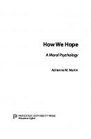 How We Hope: A Moral Psychology [Course Book ed.]
 9781400848706