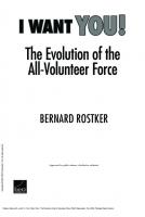 I Want You! : The Evolution of the All-Volunteer Force [1 ed.]
 9780833040688, 9780833038968