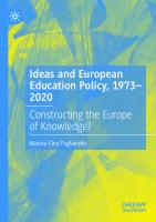 Ideas and European Education Policy, 1973-2020: Constructing the Europe of Knowledge?
 3030940934, 9783030940935