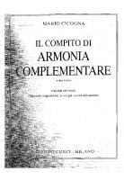 Il compito di armonia complementare, Vol. 2: Dizionario comprendente le voci più comuni della materia