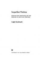 Imperfect Victims: Criminalized Survivors and the Promise of Abolition Feminism
 9780520391130