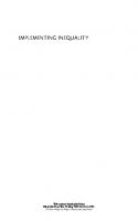 Implementing Inequality: The Invisible Labor of International Development
 2019011049, 9781978808966, 9781978808973, 9781978808980, 9781978808997