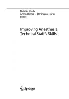 Improving Anesthesia Technical Staff’s Skills
 3030888487, 9783030888480