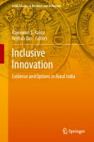 Inclusive Innovation: Evidence and Options in Rural India (India Studies in Business and Economics)
 813223927X, 9788132239277