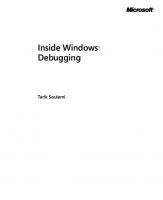Inside Windows debugging : a practical guide to debugging and tracing strategies in Windows
 9780735662780, 0735662789
