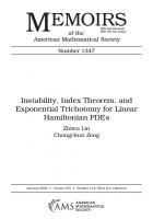 Instability, Index Theorem, and Exponential Trichotomy for Linear Hamiltonian PDEs
 1470450445, 9781470450441