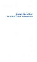 Instant Work-ups: A Clinical Guide to Medicine [2 ed.]
 9780323376419, 2016003317