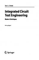 Integrated Circuit Test Engineering: Modern Techniques
 1846280230, 9781846280238