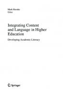 Integrating Content and Language in Higher Education: Developing Academic Literacy
 9811945586, 9789811945588