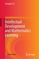 Intellectual Development and Mathematics Learning
 9811987564, 9789811987564