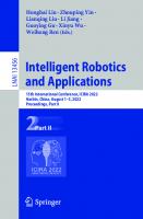 Intelligent Robotics and Applications: 15th International Conference, ICIRA 2022, Harbin, China, August 1–3, 2022, Proceedings, Part II (Lecture Notes in Computer Science, 13456)
 303113821X, 9783031138218