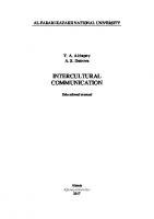 Intercultural communication: educational manual
 9786010429635