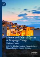 Internal and External Causes of Language Change: The Naxos Papers
 3031309758, 9783031309755