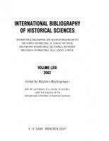 International Bibliography of Historical Sciences: Band 71 2002
 9783110932980, 9783598204340