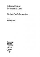 International Economic Law : The Asia-Pacific Perspectives [1 ed.]
 9781443882330, 9781443877589