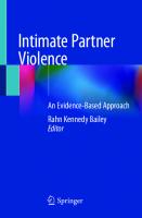 Intimate Partner Violence: An Evidence-Based Approach [1st ed.]
 9783030558635, 9783030558642