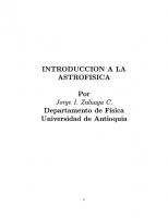 Introduccion A La Astrofisica
