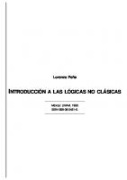 Introducción a las lógicas no clásicas [1 ed.]
 9789683634511