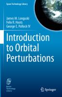 Introduction to Orbital Perturbations (Space Technology Library, 40)
 3030897575, 9783030897574