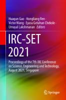 IRC-SET 2021: Proceedings of the 7th IRC Conference on Science, Engineering and Technology, August 2021, Singapore
 9811698686, 9789811698682