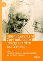 Italian Populism and Constitutional Law: Strategies, Conflicts and Dilemmas (Challenges to Democracy in the 21st Century)
 3030374009, 9783030374006