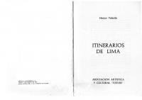 Itinerarios de Lima. Guía de monumentos y lugares históricos [1 ed.]