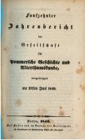 Jahresbericht der Gesellschaft für Pommersche Geschichte und Alterthumskunde [15]