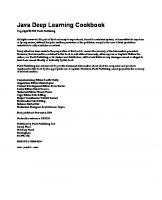 Java Deep Learning  Cookbook - Train neural networks for classification, NLP, and reinforcement learning using Deeplearning4j. [1 ed.]
 9781788995207