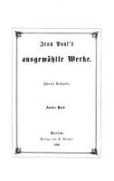 Jean Paul’s ausgewählte Werke: Band 2 [2. Aufl. Reprint 2019]
 9783111448589, 9783111081434