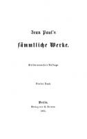 Jean Paul’s Sämmtliche Werke: Band 4 Auswahl aus des Teufels Papieren; nebst einem nöthigen Aviso vom Juden Mendel [3., verm. Aufl. Reprint 2018]
 9783111584027, 9783111210728