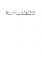 Junian Latinity in the Roman Empire Volume 1: History, Law, Literature [1 ed.]
 9781399507486
