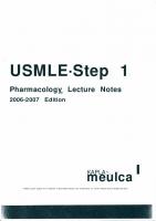 Kaplan USMLE Step 1 Lecture Notes 2006-2007: Pharmacology