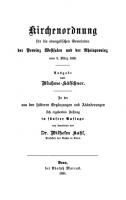 Kirchenordnung für die evangelischen Gemeinden der Provinz Westfalen und der Rheinprovinz: Vom 5. März 1835 [Reprint 2020 ed.]
 9783112345740, 9783112345733