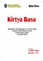 Kirtya Basa. Kanggo SMP/MTs Kelas IX