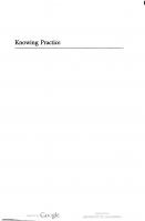 Knowing Practice: The Clinical Encounter of Chinese Medicine
 0813330165, 9780813330167