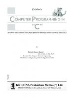 Krishna's Computer Programming in 'C'