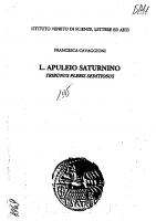 L. Apuleio Saturnino. Tribunus plebis seditiosus