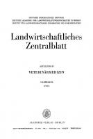 Landwirtschaftliches Zentralblatt / Abteilung IV. Veterinärmedizin: Jahrgang 9, Heft 2 Februar 1964 [Reprint 2022 ed.]
 9783112614280, 9783112614273