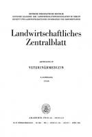 Landwirtschaftliches Zentralblatt / Abteilung IV. Veterinärmedizin: Jahrgang 9, Heft 4 April 1964 [Reprint 2022 ed.]
 9783112614242, 9783112614235