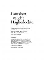Lantsloot vander Haghedochte. Onderzoekingen over een Middelnederlandse bewerking van de Lancelot en prose
 1036104712