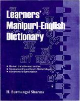 Learners’ Manipuri-English Dictionary