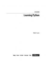 Learning Python, 5th Edition [5th edition]
 9781449355739, 1071081101, 1449355730